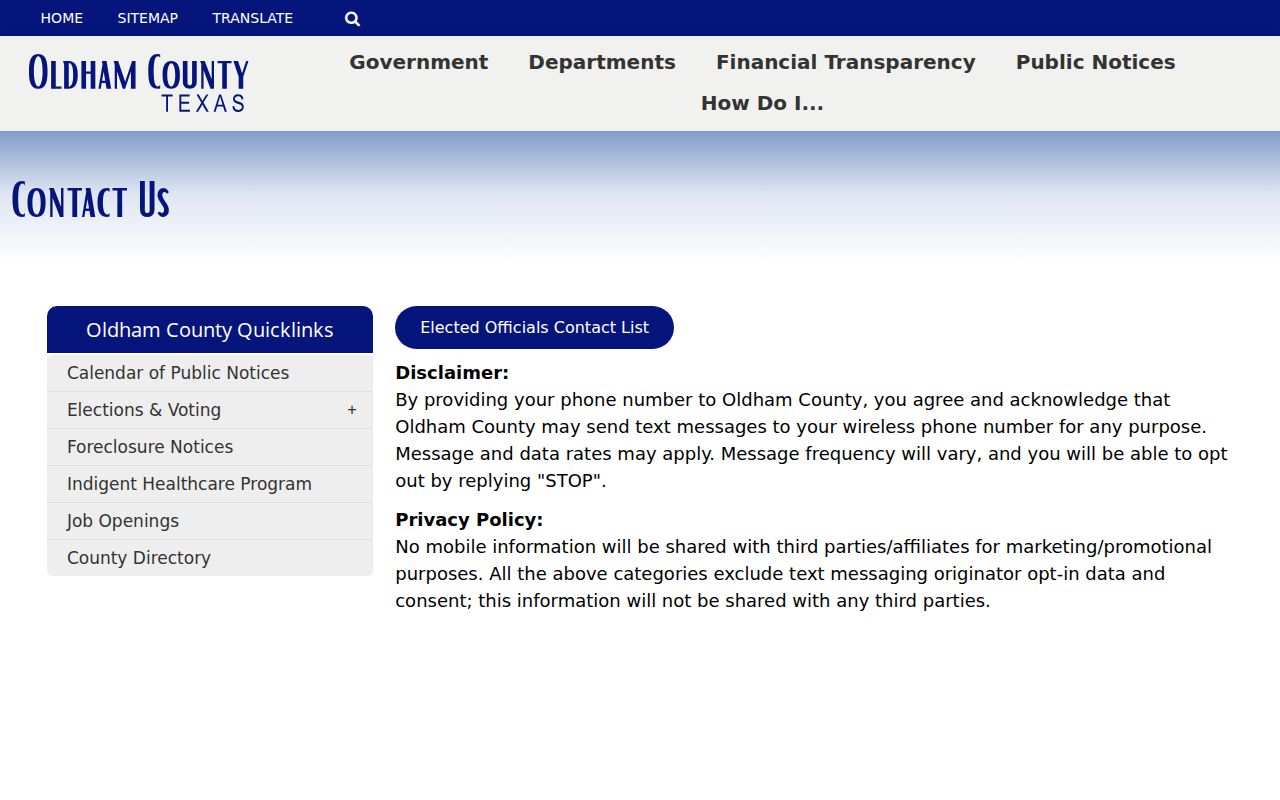 Vega courthouse contact information for criminal records