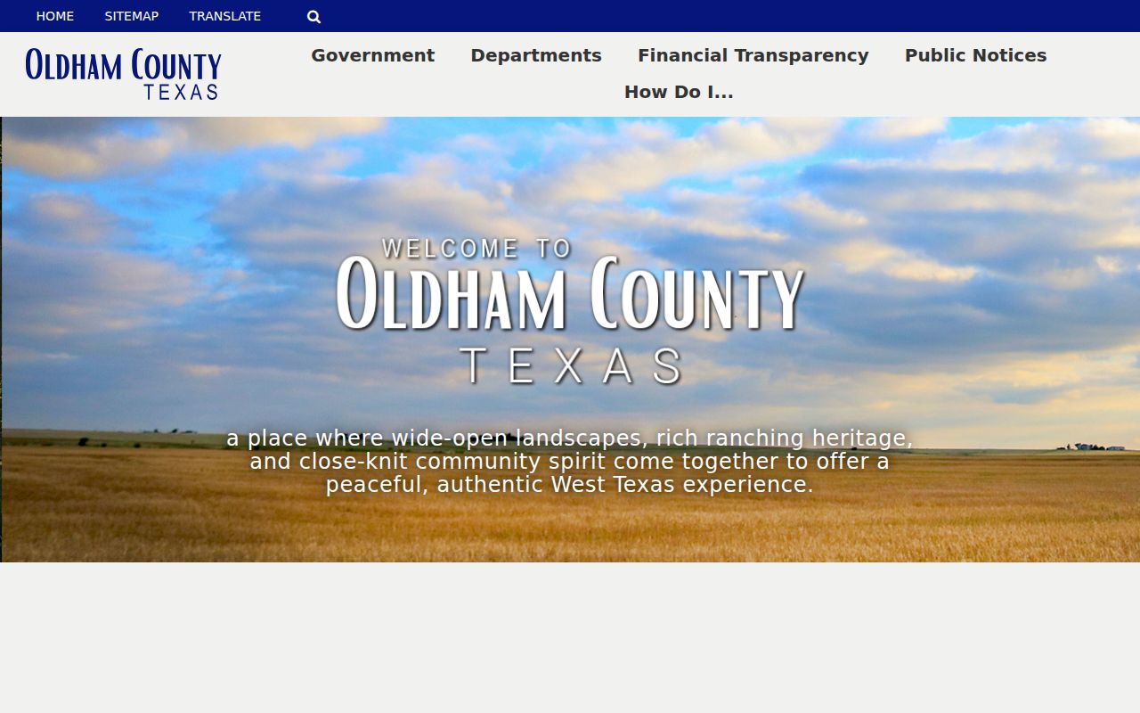 Oldham County Courthouse in Vega for criminal court records