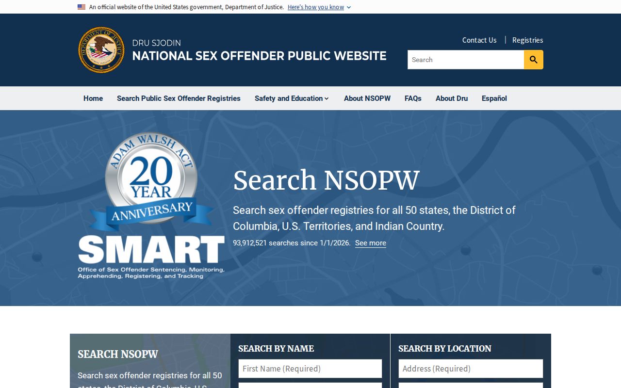 NSOPW national layer for an Oldham County sex offender registry check